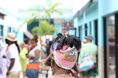 Nassau Bahamas 27 Mayıs 2022. Nassau şehir merkezindeki Turist Alışveriş ve Restoran Barı..