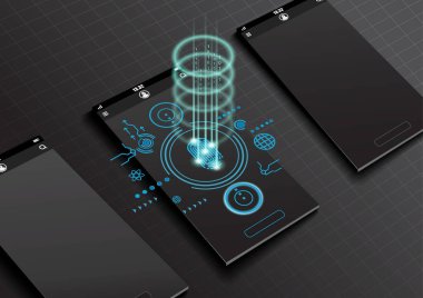 Gerçekçi akıllı telefon görüntüleme ve ekranda parmak taraması yapın