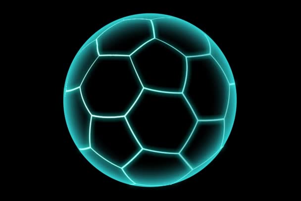 Soccer Ball Sticked Black — Wideo stockowe