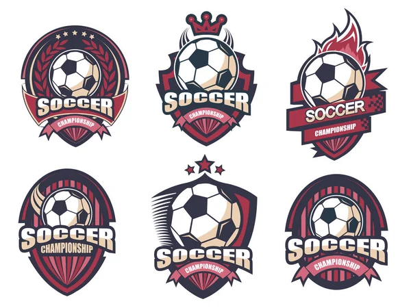 Illustration Modern Soccer Logo Set — Wektor stockowy