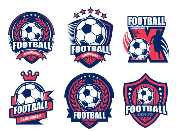 Illustratie Van Moderne Voetbal Logo Set — Stockvector