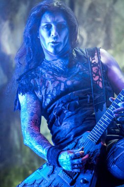 Alman müzik grubu Powerwolf 'un Power Metal konseri, Villena, Alicante' deki Rock Efsaneleri Festivali 'nin XV versiyonunda.