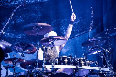 Alman müzik grubu Powerwolf 'un Power Metal konseri, Villena, Alicante' deki Rock Efsaneleri Festivali 'nin XV versiyonunda.