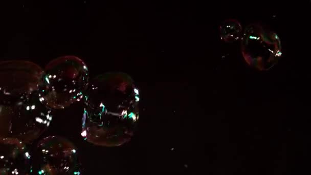 Phantom hoge snelheid schieten zeepbellen vliegen — Stockvideo