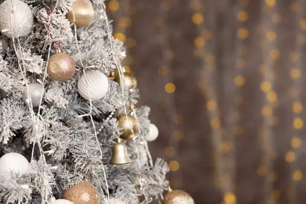 Belle Decorazioni Bianche Natale Albero Bianco Anno Nuovo 2022 Vacanza — Foto Stock