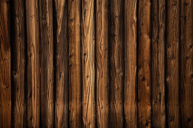 Koyu tahta dikey arka plan. Ahşap masa ya da duvarın yüzeyinin dokusu. Tasarım, menü ve metin fayansları için arkaplan.