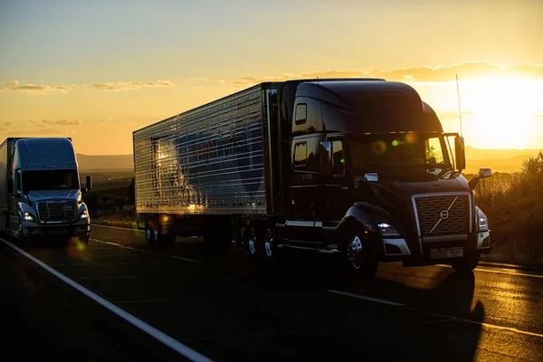 Arizona, Estados Unidos - 2020: Camiones americanos. Carreteras en los Estados Unidos, entrega de mercancías. Transportes. —  Fotos de Stock