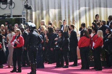 Hollywood, Los Angeles, California - 27 Mart 2022: 2022 Oscar. 94. Akademi Ödülleri. Dolby Tiyatrosu 'ndaki ödül töreninden önce Hollywood ünlüleri. Film yıldızları, en iyi aktörler ve yönetmenler..