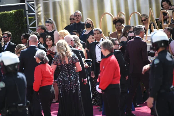 Hollywood, Los Angeles, California - MARCH 27, 2022: The 2022 Oscar. 94th Academy Awards. Hollywood celebrities before the award ceremony in Dolby Theatre. Movie stars, the best actors and directors. — Stock Photo, Image