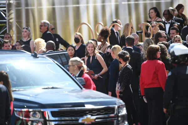 Hollywood, Los Angeles, Califórnia - 27 de março de 2022: The 2022 Oscar. 94th Academy Awards. Celebridades de Hollywood antes da cerimônia de premiação no Dolby Theatre. Estrelas de cinema, os melhores atores e diretores. — Fotografia de Stock