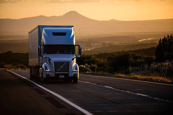 Арізона Сша 2020 Американські Вантажівки Дороги Сполучених Штатах Доставка Товарів Стокова Картинка