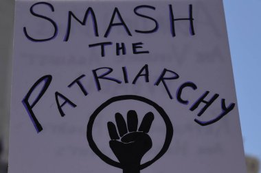 Los Angeles, California, USA - May 14, 2022: Protesters rally for abortion rights in California and across the U.S. Women gathered at an abortion rights rally in downtown Los Angeles.