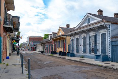 New Orleans, Louisiana, USA - JUNE, 2020: Street in New Orleans. Louisiana city on the Mississippi River. The Big Easy. French Quarter, New Orleans USA
