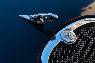 Los Angeles, CA, ABD - Süper arabada 2020 Jaguar tabelası. Lüks araba tasarımı markası