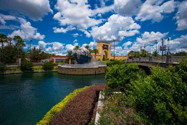 Orlando, Florida, ABD - Haziran 2020 Universal Stüdyoları. Amerika 'daki dünyaca ünlü lunapark.