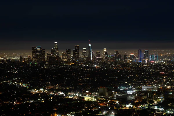 Los Angeles Városképe Kaliforniában Usa Ban Los Angeles Belvárosának Gyönyörű Stock Fotó