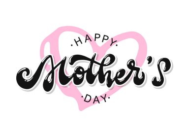 Beyaz arka planda pembe kalple süslenmiş 