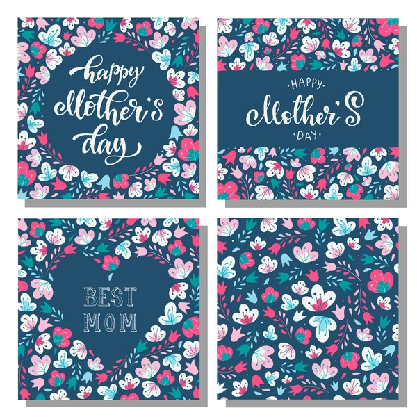 Mother's day set of cards and prints — Stockový vektor
