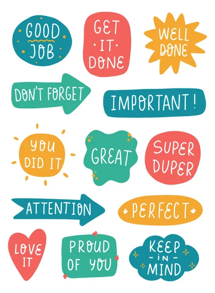 Planlayıcılar, organizatörler, dizüstü bilgisayarlar için etiket, etiket vs. EPS 10 