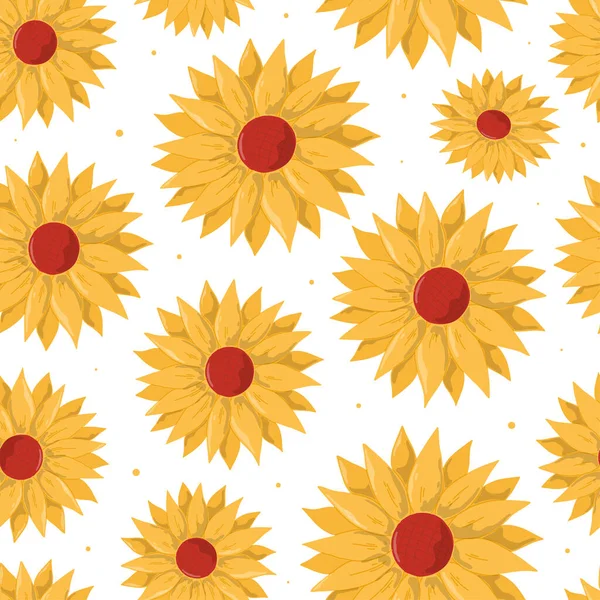 Sunflowers seamless pattern for wrapping paper, wallpaper, scrapbooking, textile prints, stationary, thanksgiving decor, packaging, etc. EPS 10