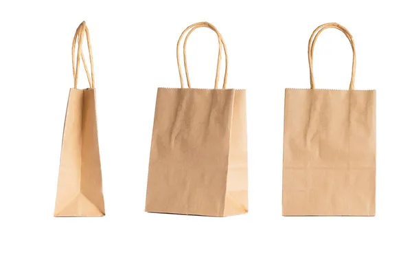 Paper Bag Different Sides White Background — Stock Photo, Image