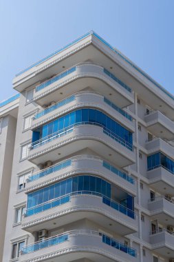 New residential building. architectural details. Modern building.