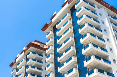 New modern multi-apartment high-rise buildings. Residential district. Residential Properties.