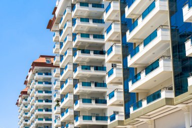 New modern multi-apartment high-rise buildings. Residential district. Residential Properties.