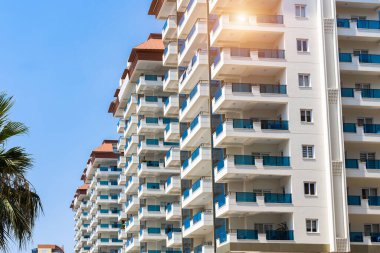 New modern multi-apartment high-rise buildings. Residential district. Residential Properties.