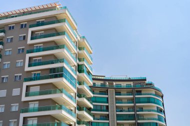 New modern multi-apartment high-rise buildings. Residential district. Residential Properties.