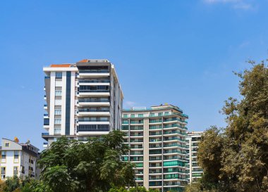 New modern multi-apartment high-rise buildings. Residential district. Residential Properties.