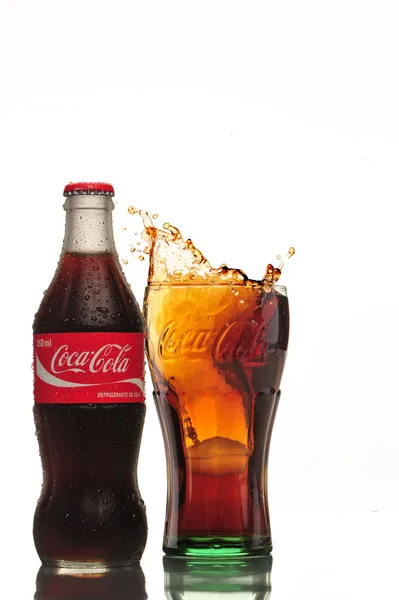 Splash cokes Stockfoto