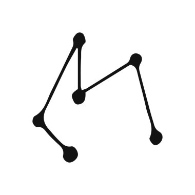 Esrarengiz semboller, takımyıldızları. Parmak izleri, posterler, çizimler ve desenler için mistik sihirli elementler..