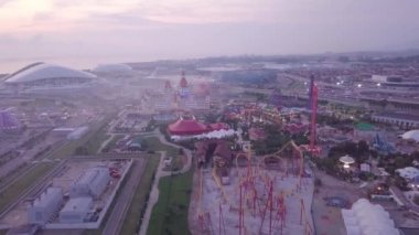 Rusya, Soçi - Eylül 2019: Soçi Olimpiyat Parkı Panoraması