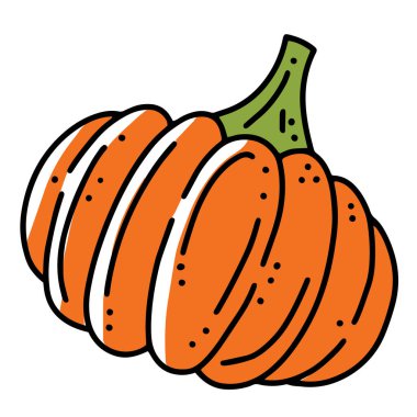 Karalama biçiminde kabak doğrusal vektör simgesi