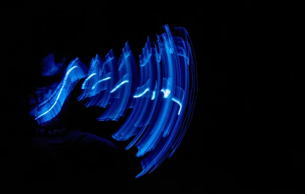 Pintura de luz azul — Fotografia de Stock