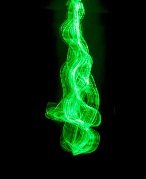 Green Light Painting — Stock Photo, Image