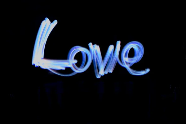 Lichtmalerei Liebe — Stockfoto