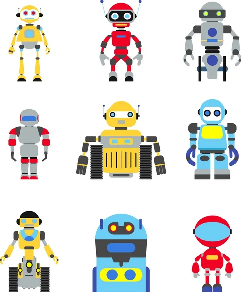 Conjunto de robots — Archivo Imágenes Vectoriales