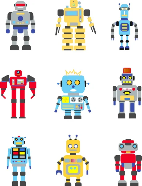 Robots set — Stock Vector