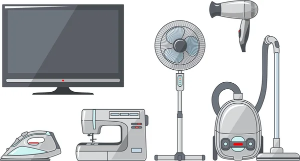 Set huishoudelijke apparaten — Stockvector