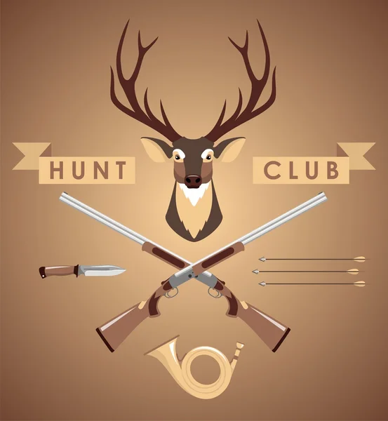 Conjunto de elementos de design de caça —  Vetores de Stock