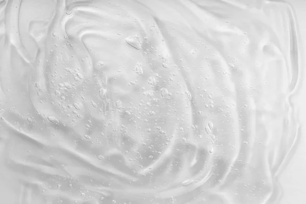 Amostra de gel líquido roxo transparente creme cosmético. Ácido hialurónico para cuidados com a pele com colagénio e retinol. Mancha de gel. Soro facial de loção para cuidados com a pele. — Fotografia de Stock