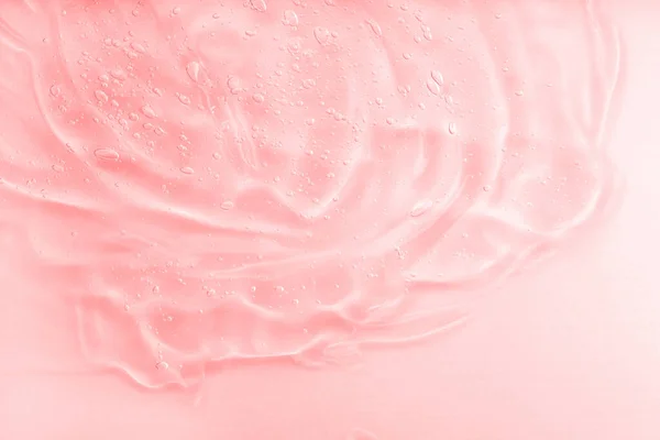 Textura Suero Gelatina Cosmética Gel Colágeno Transparente Fondo Hidratante Rosa —  Fotos de Stock