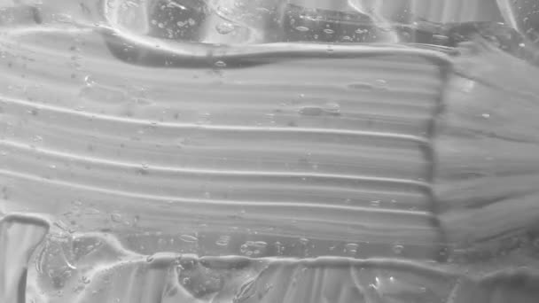 Гіалуронова Кислота Бульбашкою Прозора Текстура Гелевої Сироватки Поширює Кадри Рідкий — стокове відео