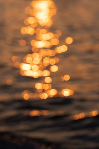 Awe Beautiful Vibrant Orange Shallow Sun Path Highlights Spot Particles — Foto Stock