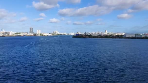 San Juan Puerto Rico Nov 2021 Eine Stadt Vom Ozean — Stockvideo