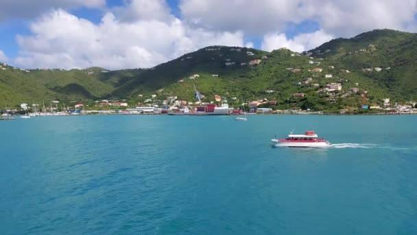 Tortola Britische Jungferninseln Dezember 2022 Blick Auf Berge Und Meer — Stockvideo