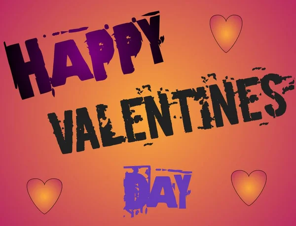 Happy Valentines Day Poster Rose Colour Background — Stock Photo, Image