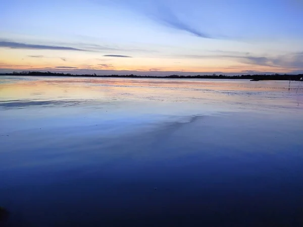 Sonnenuntergang Über Dem Fluss Ein Blick Von Roscommon Irland — Stockfoto